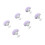 16 pezzi chiusure per copripiumino a fiore 3x3 cm viola 15