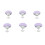 16 pezzi chiusure per copripiumino a fiore 3x3 cm viola 10