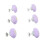 16 pezzi chiusure per copripiumino a fiore 3x3 cm viola 8