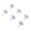 16 pezzi chiusure per copripiumino a fiore 3x3 cm viola 13