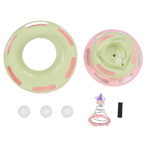 Interactive Turntable Cat Toy Ball Kitten Roller 2525cm Indoor 2