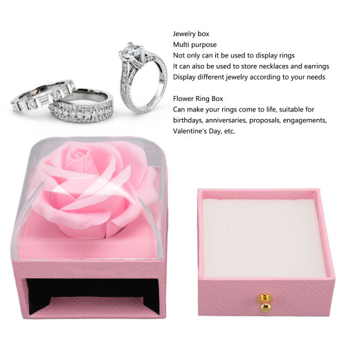 Scatola per anelli rosa velluto - Taglia S - Multiuso 2