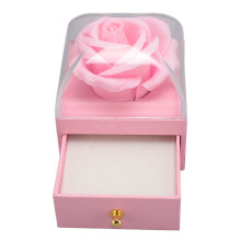 Scatola per anelli rosa velluto - Taglia S - Multiuso
