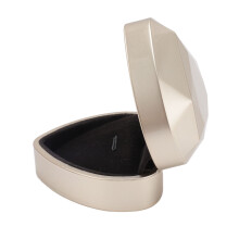 Scatola per collana a forma di cuore con LED, piccola, dorata, 75mAh
