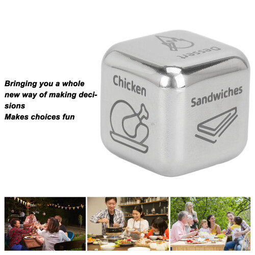 Dados pequeños de acero inoxidable para la cena Decisión de comida 2