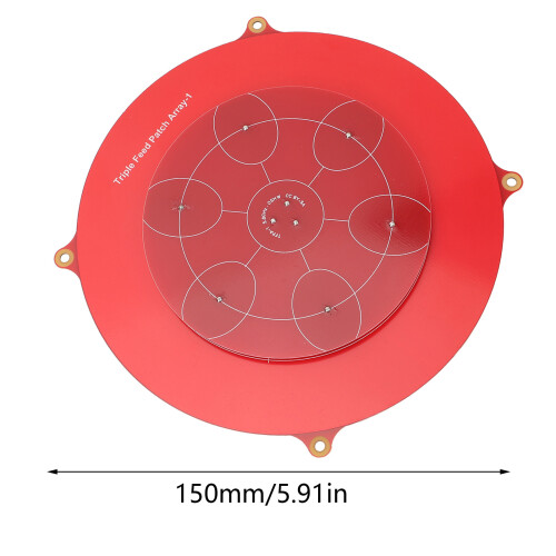 Patch-Antenne mit dreifacher Speisung 14 dBi Rot 150 mm PCB 1