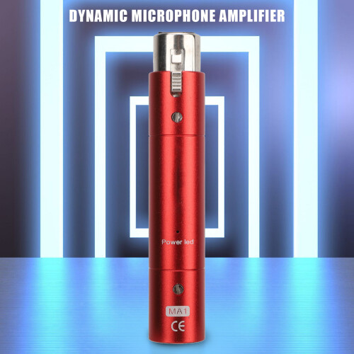 Lossless Inline Mic Preamp with 28dB Gain Dynamic Active Booster for Live Red 2