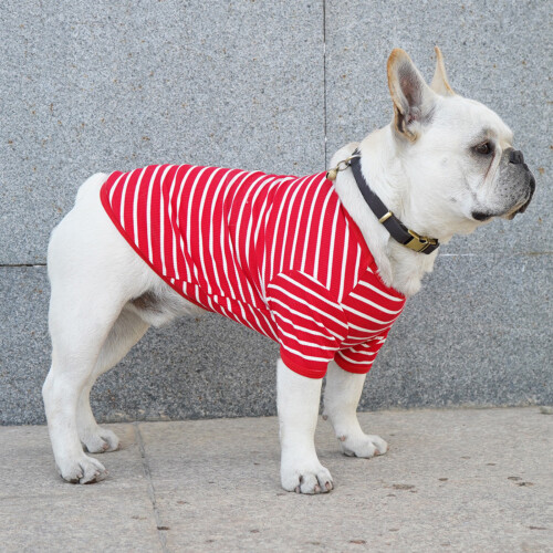 Camisetas para perros de algodón transpirable a rayas talla XL 2