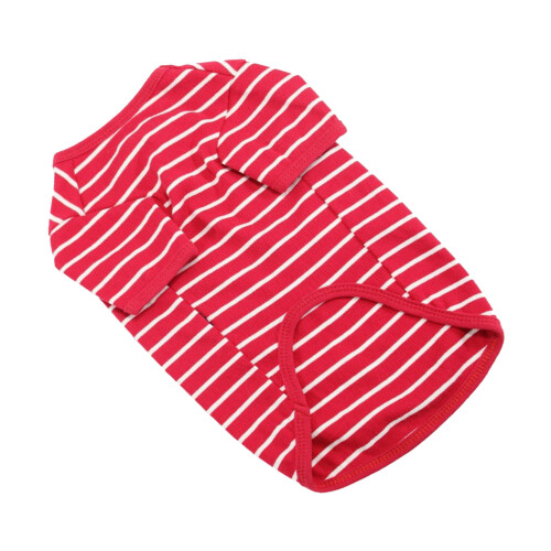 Camisetas para perros de algodón transpirable a rayas talla XL