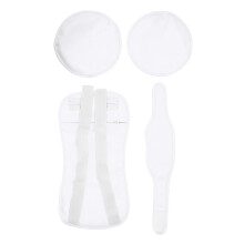Kastoröl-Pack-Kit mit verstellbarem Gurt, wiederverwendbar, auslaufsicher, Kastoröl-Packung für Taille, Nacken, Brust, Weiß