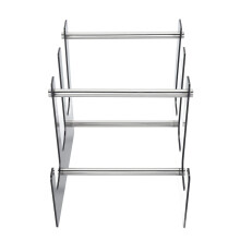 Soporte acrílico para teclado de 3 niveles, 25 x 20 x 29,8 cm, negro