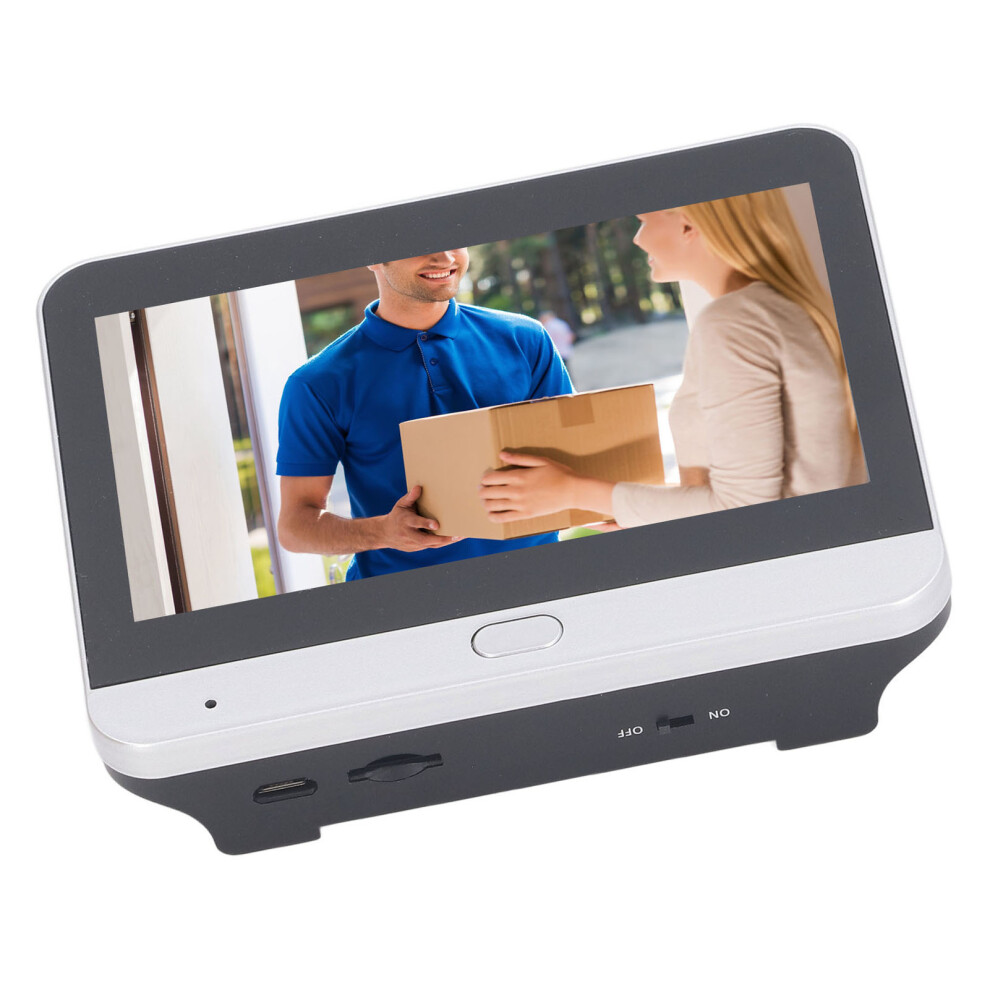 Wireless 1080P Video Doorbell 4.3In Screen Pir Motion Detection Rechargeable 7681335677476