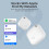 Pack de 4 traceurs 29x29x11mm blanc MFi Bluetooth 5