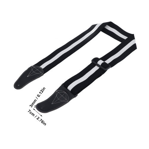 Sangle double-face 7 cm 141-220 cm Noir/Blanc 1
