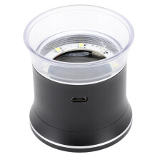 1254 Loupe cylindrique grossissante USB LED UV 30X 60 mAh argent