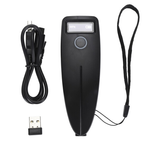 Mini 2D BT Barcodescanner Schwarz 900K Speicher 1