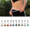 10 Stück Rhinestone Nabelpiercing-Ringe bunt gebogen 1