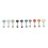 10 Stück Rhinestone Nabelpiercing-Ringe bunt gebogen 12