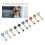 10 Stück Rhinestone Nabelpiercing-Ringe bunt gebogen 4