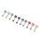 10 Stück Rhinestone Nabelpiercing-Ringe bunt gebogen 9