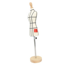 Miniature Wooden Dress Form with Stand, 1/2 Size Clothing Display