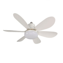 Ventilador de techo de 520 mm con luz y control remoto E26/E27 Blanco/Cálido