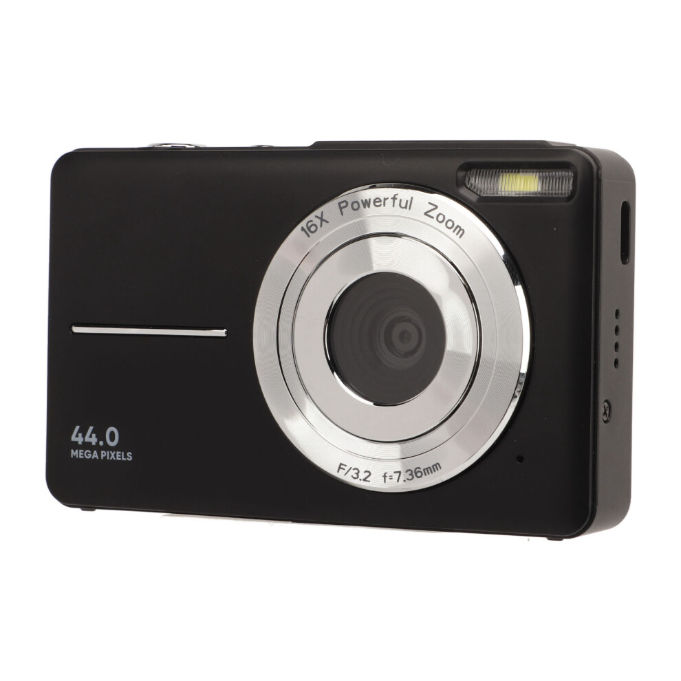 44MP 1080P HD Digital Camera for Teens Kids, 16X Zoom, Compact Black-image-OPC-PJDV8K9-NEW