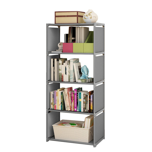 Bedroom & Office 5-Tier 4 Cube Storage Bookcase – Tall Vertical Rack Solution 2