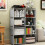 5-Tier 8 Cubes Storage Bookcase, Grey, 125x41x27cm 1