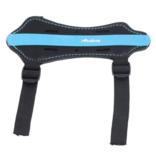 Kids Archery Bow Forearm Guard PU Leather Adjustable Thickened Breathable Blue