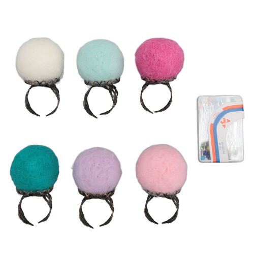 6 pezzi di cuscini ad anello in feltro 2,54,52 cm 2,514 cm chiaro 2