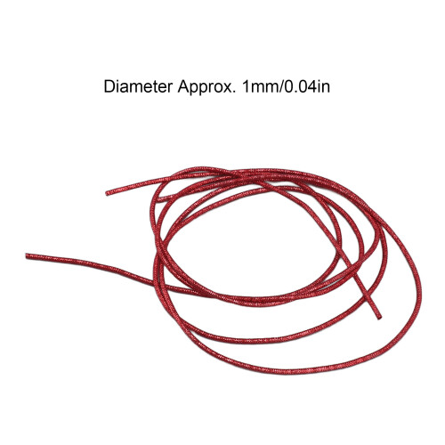 10er Pack Metallic Stickgarn-Set 1mm Mehrfarbig Glänzend 1