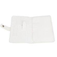 Borsa organizer per punte per unghie con 37 alloggiamenti, PU bianco, compatta