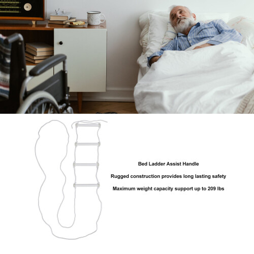 Adjustable Luminous Bed Ladder for Disabled, Portable Design for Easy Use 2