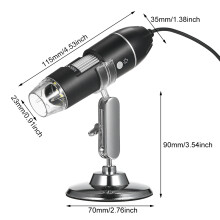 321P 1600X für iOS und Android 2-in-1 HD Digital Mikroskop Handgehaltenes tragbares Mikroskop Neues 2-Millionen-Digitalmikroskop mit Metall