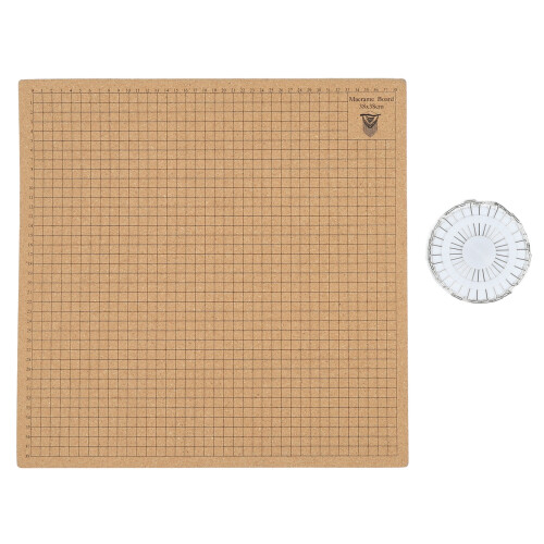Planche de macramé double-face 15x15 1 ensemble naturel 2
