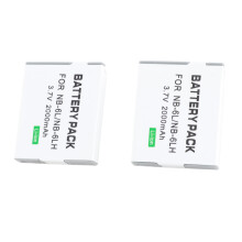 2 Stück 6L/6LH Kameraakku 2000mAh 3,7V für Powershot SX710 SX520 S120 D30