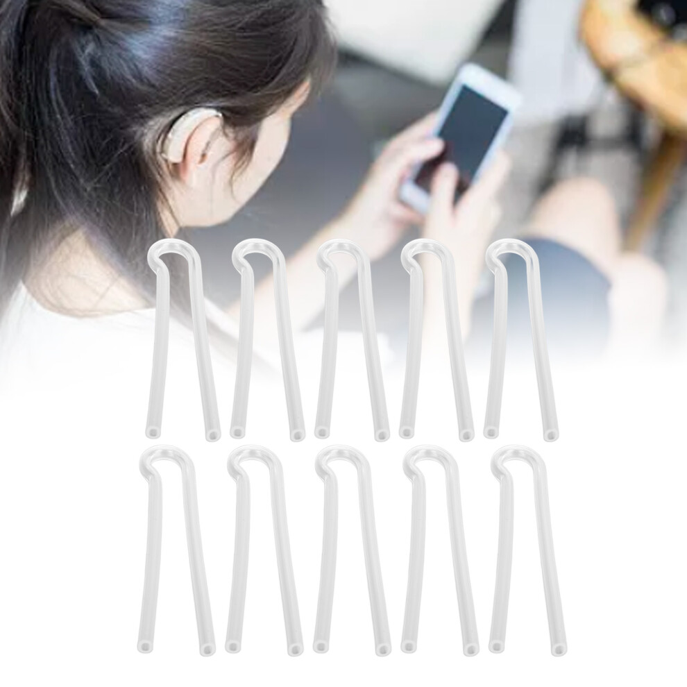 10PCS Silicone Sound Aid Tubes for Hearing Aids, 3.3x2mm