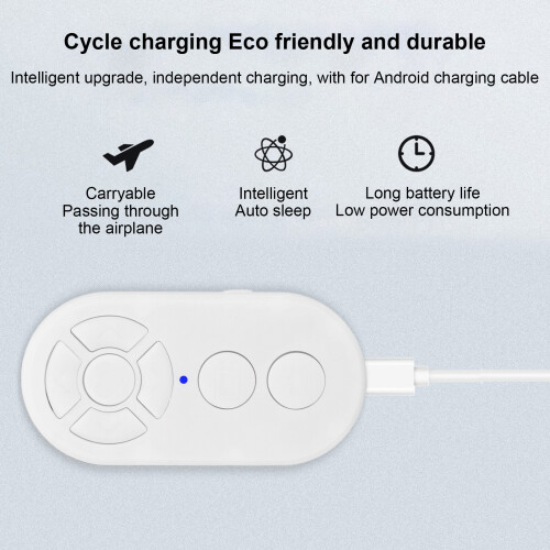 Botón Selfie USB-C de 200 mAh, alcance de 10 m, blanco 2