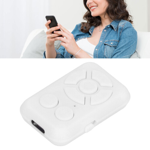 Telecomando Bluetooth a 7 tasti, 150 mAh, ABS bianco