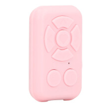 Telecomando Bluetooth rosa a 7 tasti, ricaricabile, con batteria da 150 mAh