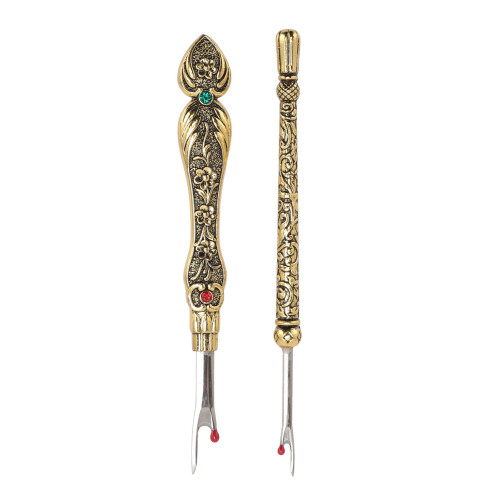 2 Stück Retro-Nahttrenner-Set Gold; 11,7x1,5cm 1 Set 2