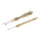2 Stück Retro-Nahttrenner-Set Gold; 11,7x1,5cm 1 Set 12