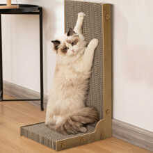 (Large) Cat Scratcher L Shape Cat Scratching Cardboard, Cat Scratchers Pad for Indoor Cats, Protecting Furniture Cat Scratch Pad, Cardboard