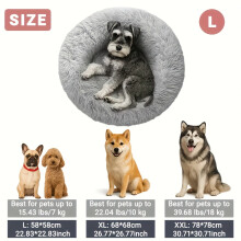 (Length (60)) Luxury Comfort Donut Pillow Bed Mattress, Multi-Size Design Suitable for Small to Large Dogs and Cats, Deep Sleep Round Cushion