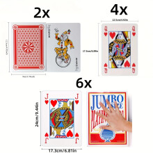 (12.4*9.3cm / 4.88*3.66in) 54pcs Extra-Large Oversized Playing Cards, Giant Wedding Large Numbers Cards for Indoor/Outdoor Games, Adult Party Holidays