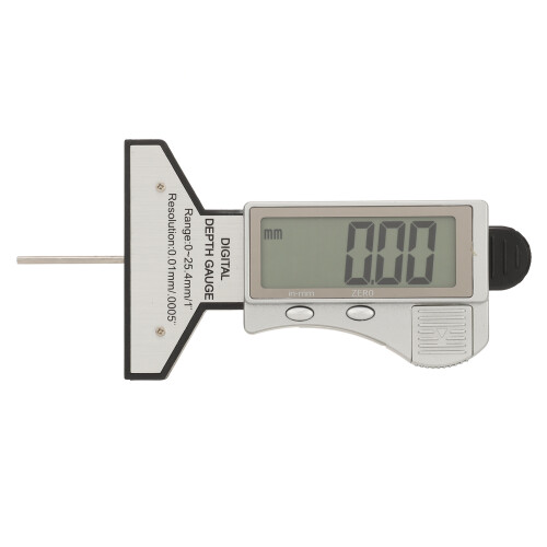 Digital Tire Depth Gauge 0-25.4mm Zeroable Car Tyre Measuring Tool 1