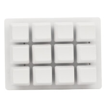 Pavé de touches macro LED USB mini à une main 12 touches blanc