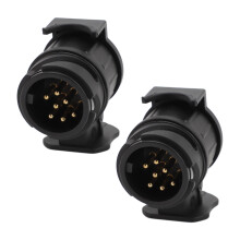 2 pezzi 12V 13-7 poli impermeabile adattatore per rimorchio nero