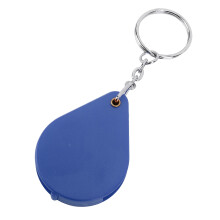 Porte-clés loupe 10, lentille bleue pliable de 32 mm.